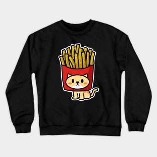 French Fries Cat Crewneck Sweatshirt